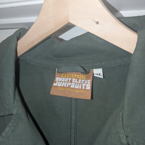 Like New Big Bud Press Short-Sleeve Jumpsuit in Dark Emerald - Picture 3 of 3